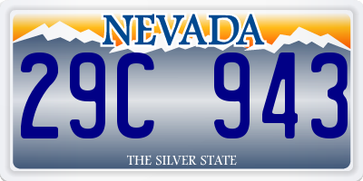 NV license plate 29C943