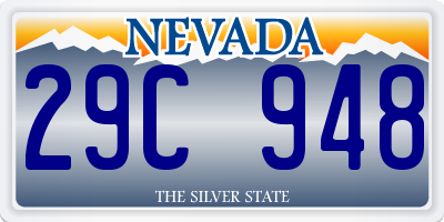 NV license plate 29C948