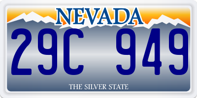 NV license plate 29C949