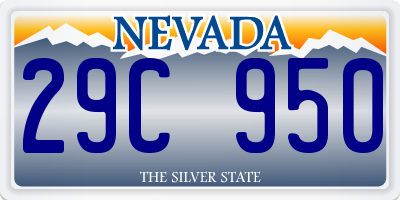 NV license plate 29C950