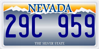 NV license plate 29C959