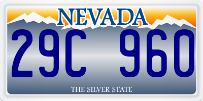 NV license plate 29C960
