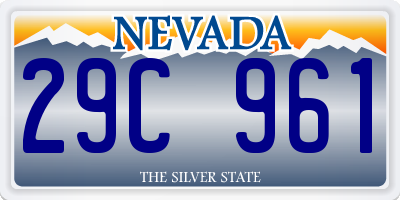 NV license plate 29C961