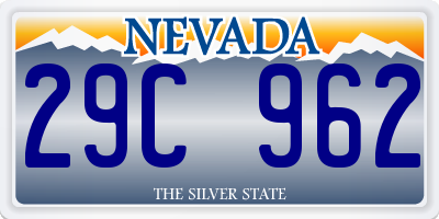 NV license plate 29C962