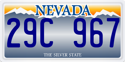 NV license plate 29C967