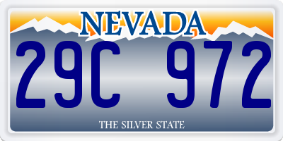 NV license plate 29C972