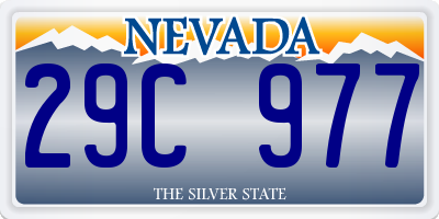 NV license plate 29C977