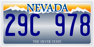 NV license plate 29C978