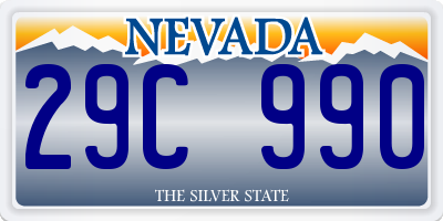 NV license plate 29C990