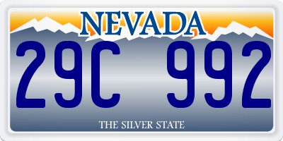 NV license plate 29C992