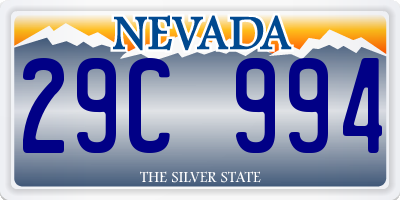 NV license plate 29C994