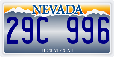 NV license plate 29C996
