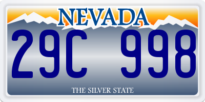 NV license plate 29C998