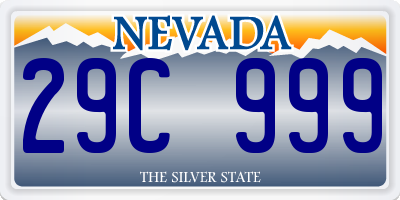 NV license plate 29C999