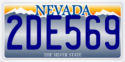 NV license plate 2DE569