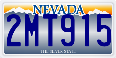 NV license plate 2MT915