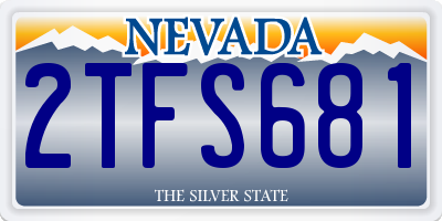NV license plate 2TFS681