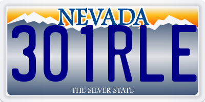 NV license plate 301RLE