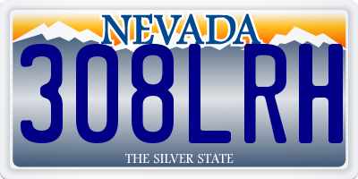 NV license plate 308LRH