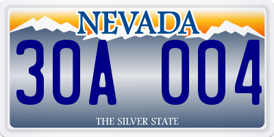 NV license plate 30A004