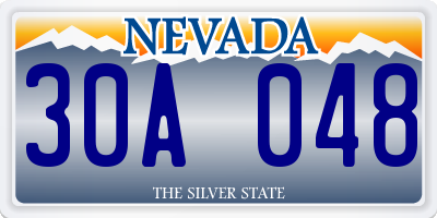 NV license plate 30A048