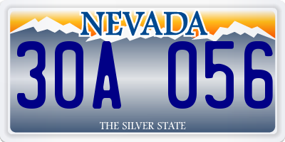 NV license plate 30A056