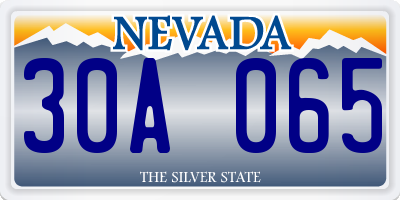 NV license plate 30A065