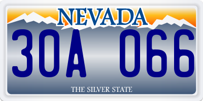 NV license plate 30A066