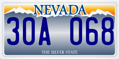 NV license plate 30A068