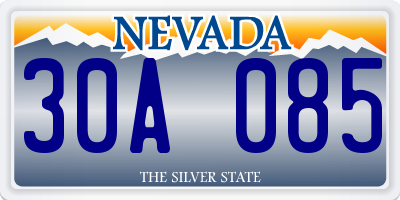 NV license plate 30A085