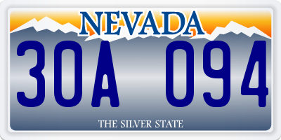 NV license plate 30A094
