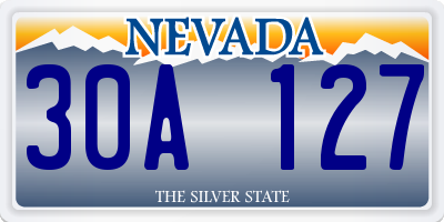 NV license plate 30A127