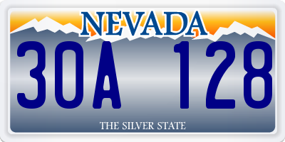 NV license plate 30A128