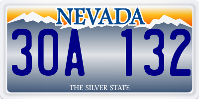 NV license plate 30A132
