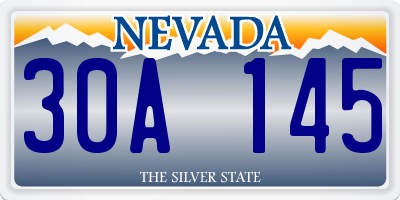 NV license plate 30A145