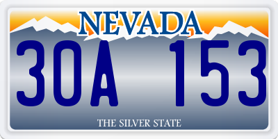 NV license plate 30A153
