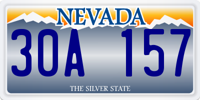 NV license plate 30A157