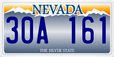 NV license plate 30A161