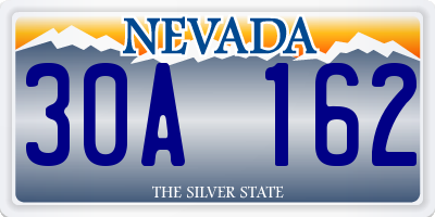 NV license plate 30A162