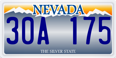 NV license plate 30A175