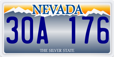 NV license plate 30A176