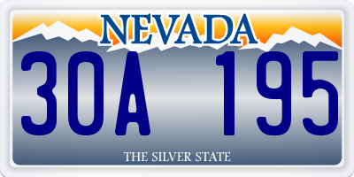 NV license plate 30A195