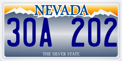 NV license plate 30A202