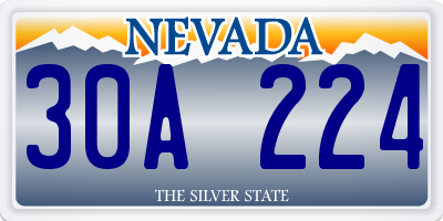 NV license plate 30A224