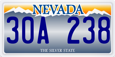 NV license plate 30A238