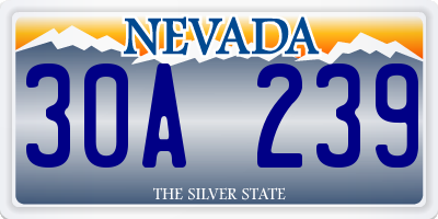 NV license plate 30A239