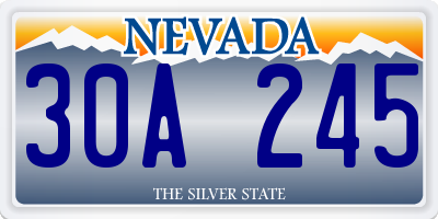 NV license plate 30A245