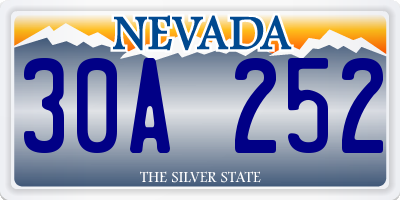 NV license plate 30A252