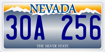 NV license plate 30A256