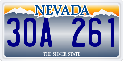 NV license plate 30A261